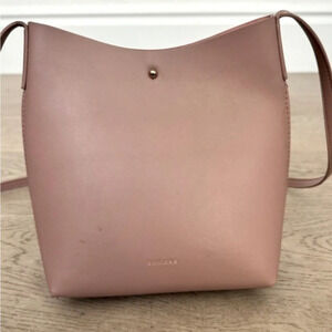 SAMARA vegan leather medium crossbody/shoulder bag color- peony